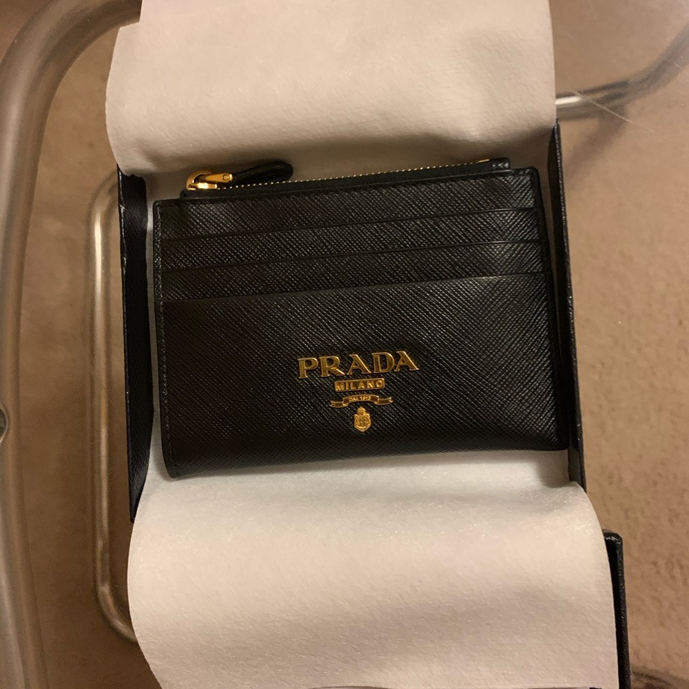 Prada Gently used wallet with tags & original box